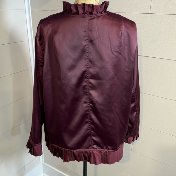 Lane Bryant Ruffle Pleated Trim Jacket - 14/16 - Picture 4 of 11